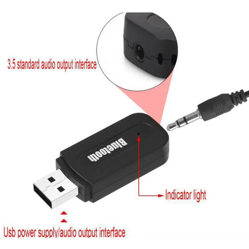 Беспроводной bluetooth адаптер 3 5 мм с usb портом на мобильный телефон автомобильный
