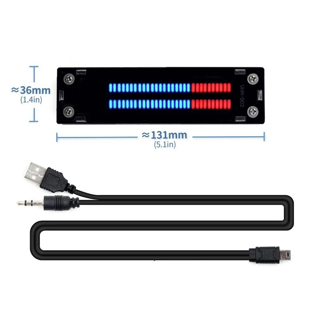 

VHM-902 Dual 30 Level LED Music Spectrum Level Stereo Amplifier LED Music Frenquency Indicator Pieces DIY Tool Kits