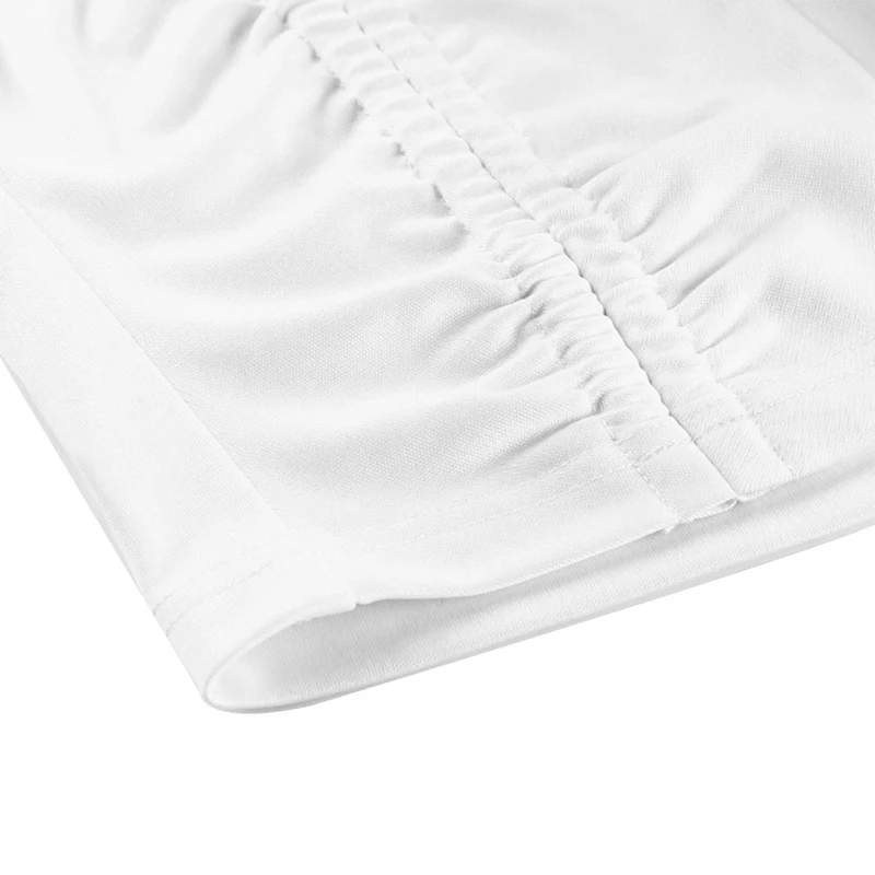 

French Retro Square Collar Puff Sleeve Shirt Feminine Low-Cut Waist Top White