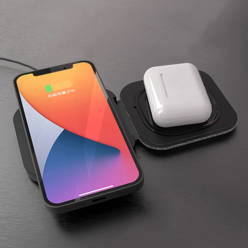 

Mobile Phone Qi Fast Charging Wireless Chargers Station Holder For Iphone 12 11 Mini Pro Max Apple Watch 3 In 1 Wireless Charger