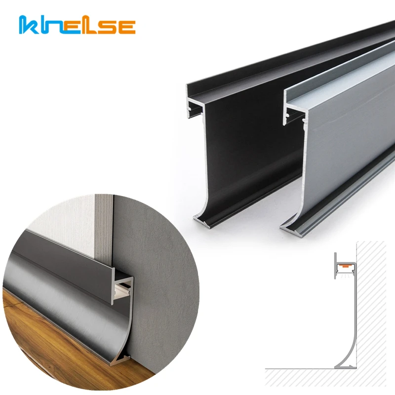 

5-20pcs 1m Per Piece LED Hard Bar Light Aluminium Profile Suface Mounted Channel Tube Wall Skirting for Corridor Strip Lamp