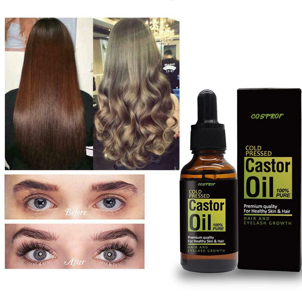 Чистые касторовые быстромощные средства с эссенцией для роста волос эфирное