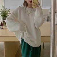 loose lazy wind pullover sweater for girls in autumn and winter soft waxy salt aging long sleeve sweater fashion