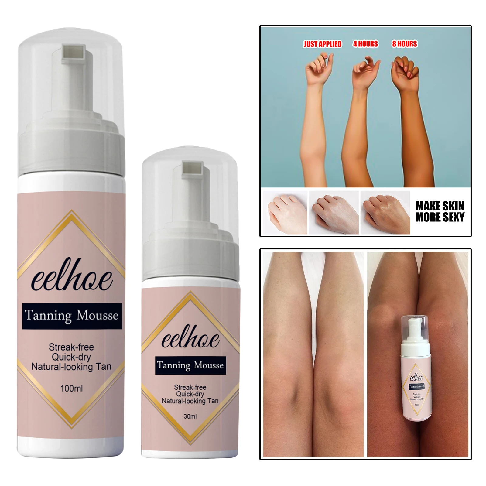 

Premium Tanning Lotion Self Tanners Mousse Skin Care Fast Tanning Lotion Long Lasting Sunless Tanning Self Tan Mousse Bronze