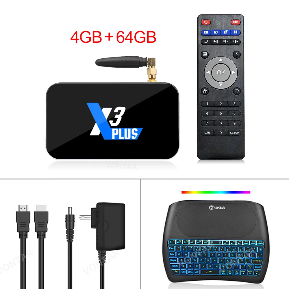 X3 Plus 4G64G D8 X3 Plus ТВ приставка Android 9,0 Смарт ТВ приставка S905X3 DDR4 ram 4GB rom 32GB 64GB 2,4G/5G Wifi 1000M Bluetooth 4,2 медиаплеер 4K HD - Цвет: X3 Plus 4G64G D8