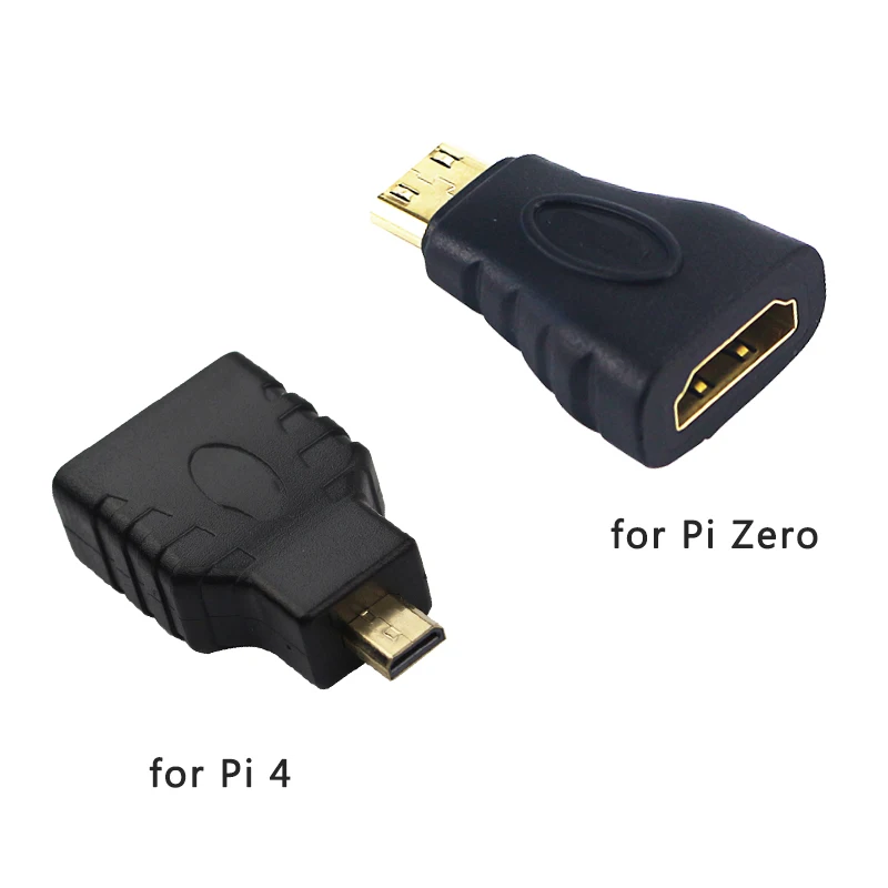 Переходник для видеоконвертера Raspberry Pi Папа-мама совместим с Micro HDMI и Mini RPI 4 или Zero