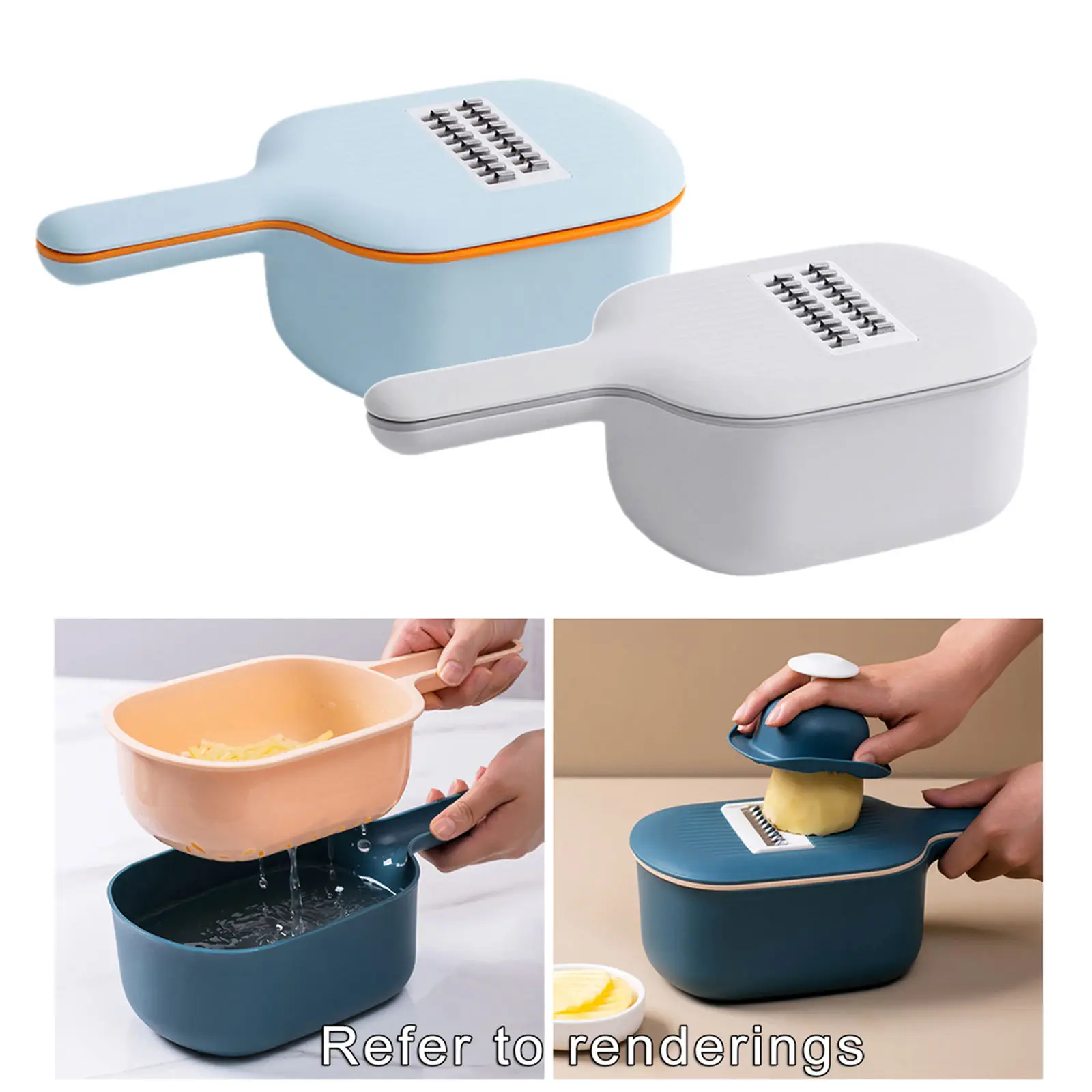 Многофункциональная овощерезка терка резак для овощей еды с 4 лезвиями контейнер