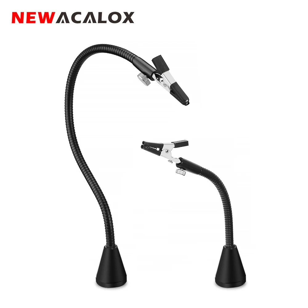 NEWACALOX 320 мм/150 мм Магнитная Гибкая рукоятка с 2 шт. 360 градусов Аллигатор зажим