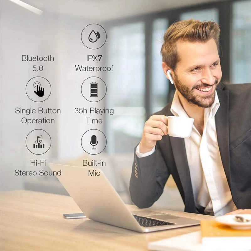 Фото Топ Bluetooth 5 0 беспроводные гарнитуры наушники 3D стерео Ups Автоматическое Топ Bluetooth 5 0 беспроводные гарнитуры наушники 3D стерео Ups Автоматическое