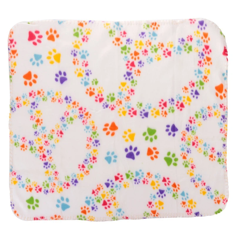 Одеяло для питомцев с принтом ног Флисовое одеяло животных коврик кошек и собак