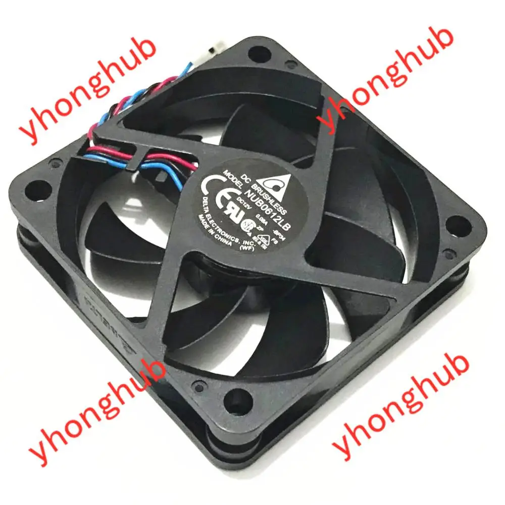 Detla Electronics NUB0612LB BP34 DC 12V 0.08A 60x60x15 мм вентилятор охлаждения сервера|square fan|server fandc fan 12v