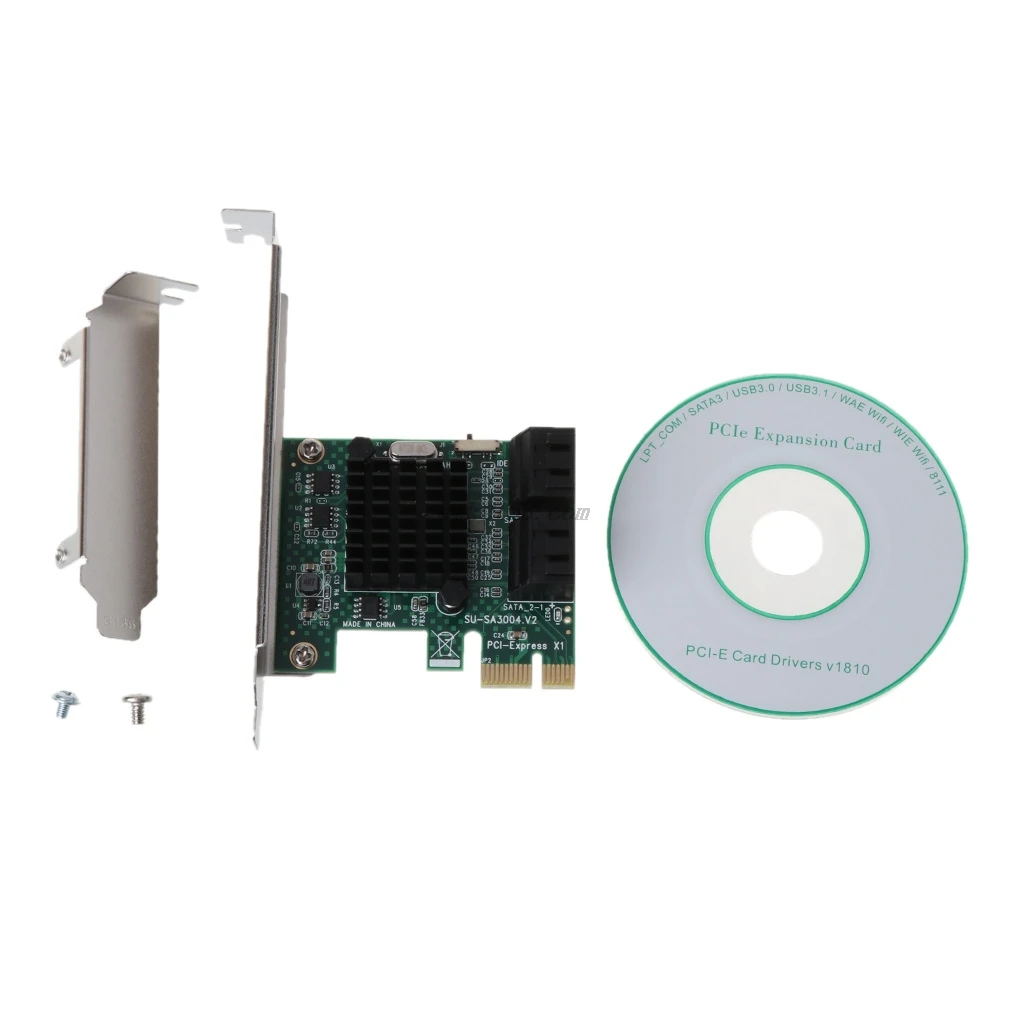 PCI E Express 1x To 4 Port Sata 3 0 III 6G адаптер контроллера преобразователя|Платы расширения| |