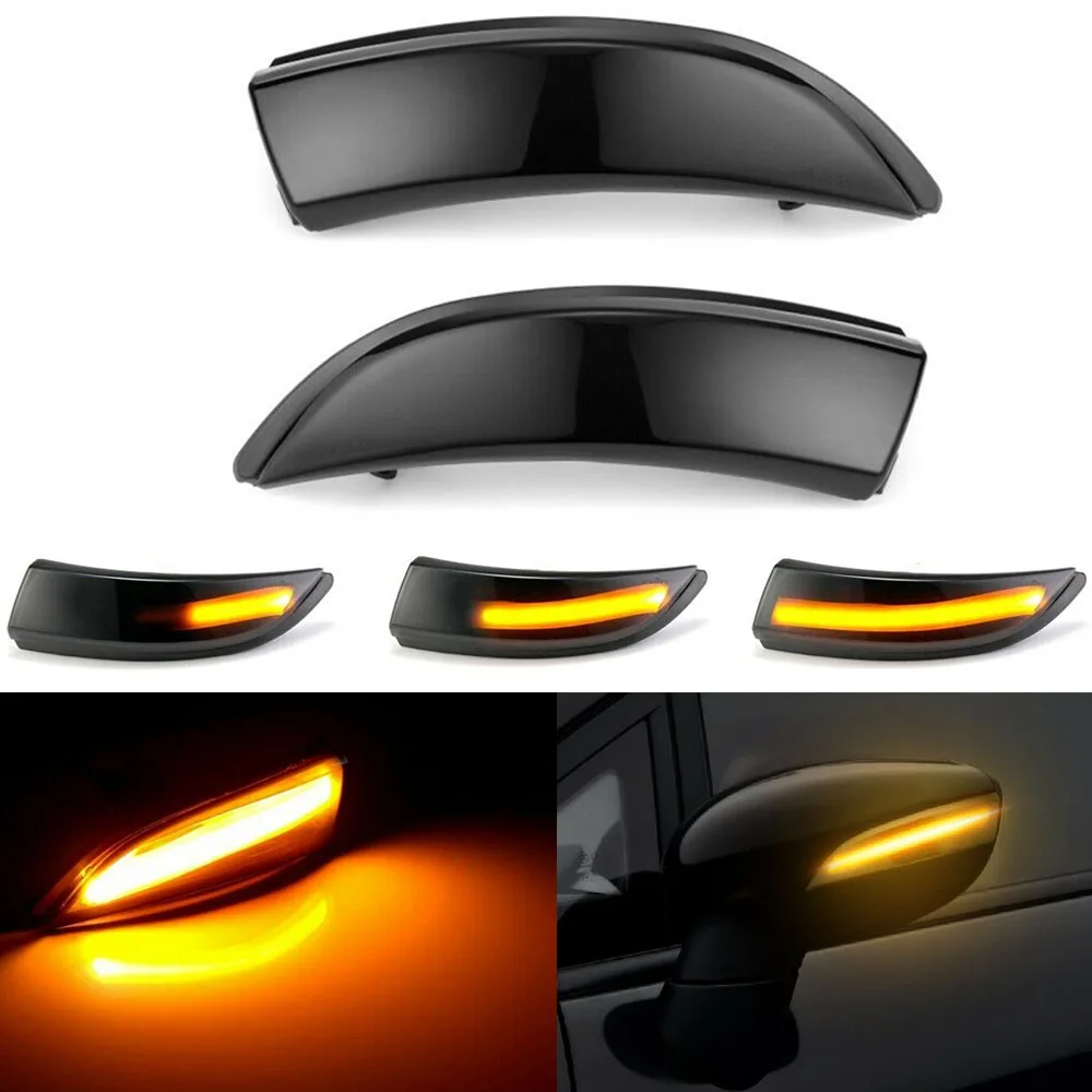 

Smoke Lens Sequential Flashing LED Side Marker Light Car Dynamic Turn Signal Blinker Lamp For 08-17 Ford Fiesta MK6 VI B-Max