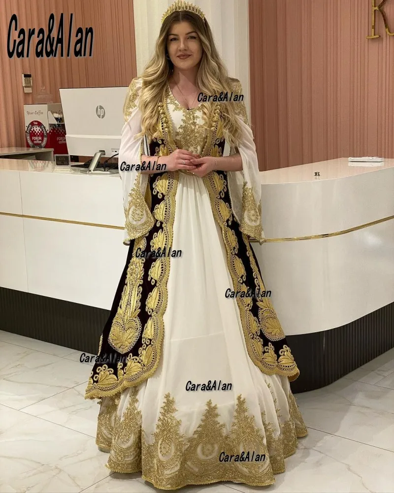 

Вечерние платья невесты из двух частей с традиционным албанским алфавитом, бархатные кружевные платья с длинным рукавом для выпускного веч...