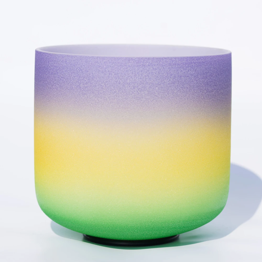 8 &quotNote B корона чакра радужные цветные матовые кварцевые хрустальные поющие чаши