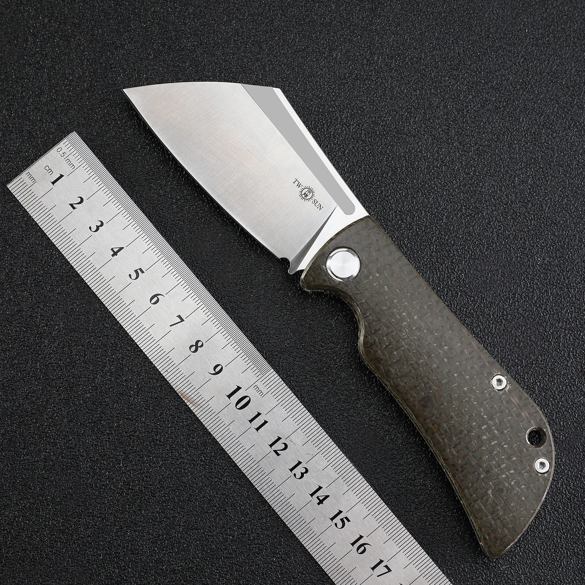 

Складной нож TWOSUN TS192, льняная ручка, 14C28N, сталь, керамические шарикоподшипники, карманные ножи для повседневного использования