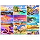 XUEQIXIAOZU полный квадратныйкруглый Пляжный Пейзаж 5D DIY алмазная живопись Вышивка мозаика набор домашний декор высокое качество продукции