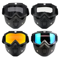 motorcycle goggle motorcycle glasses with detachable face shield for desert offroad riding skiing snowmobile cycling