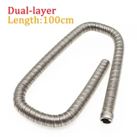 100cm 24mm dual layer car heater exhaust pipe stainless steel for webasto eberspacher air diesel heater exhaust hose tube line