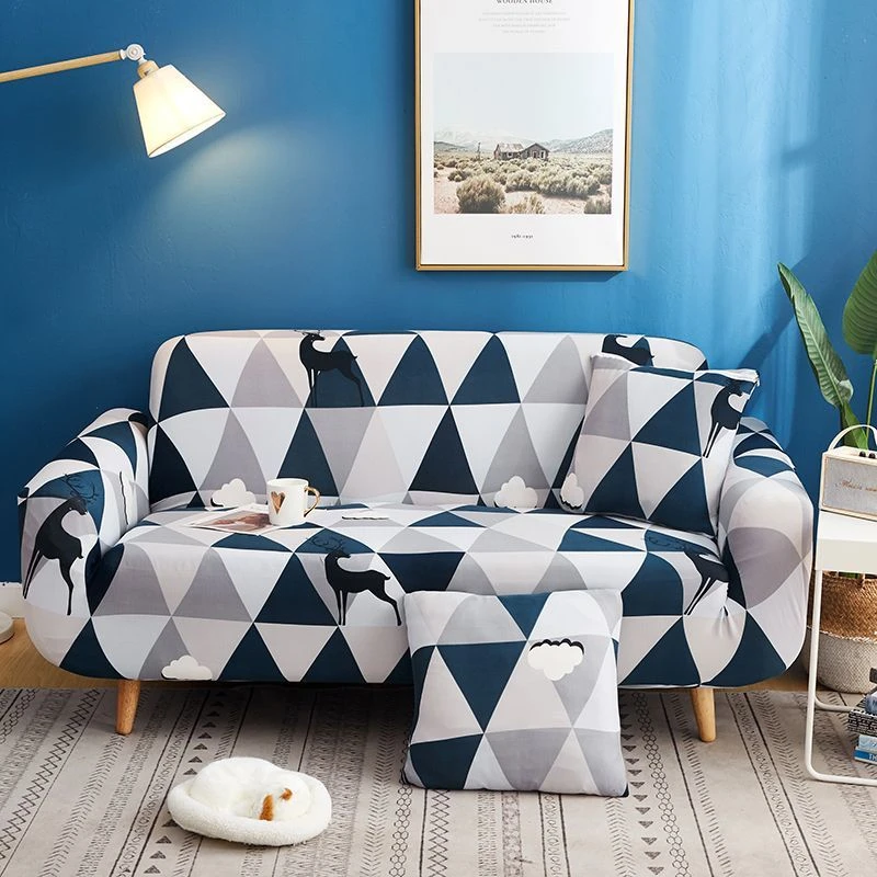 

Geometric Elastic Sofa Covers for Living Room 1/2/3/4 Seater Sectional Corner Slipcover All-inclusive Sofa Towel Chair Protector