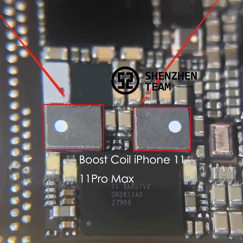 SZteam 10 шт./лот повышающая катушка для iPhone 11 11Pro Max Tigris зарядное устройство контроль