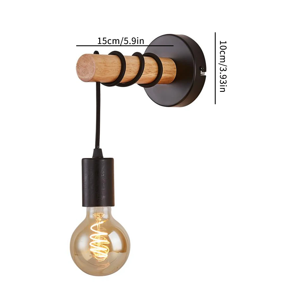 

Wall Lamp Vintage Sconce Wall Lights Fixture 110V E27 Bedside Retro Lamp Industrial Decor Dining Room Bedroom Light Decoration