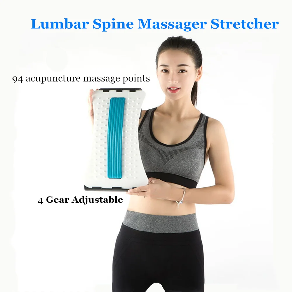 

6 Colors Acupuncture Massager Lumbar Stretcher Back Support Relaxation 4 level Adjustable Spine Pain Relief Posture Corrector
