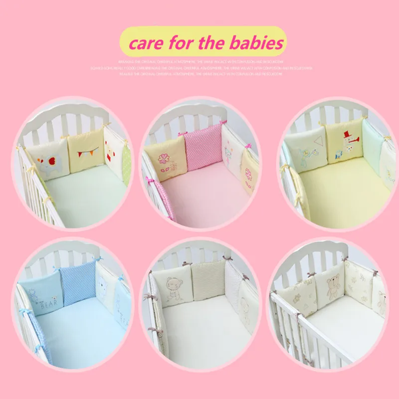 Для детской кроватки бамперов из хлопка набор постельных принадлежностей для