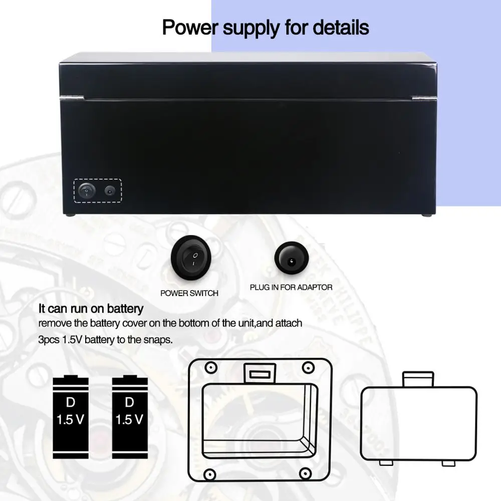 Автоматическая коробка для намотки часов 6 + 7 из ПЭ кожи хранения коллекционный