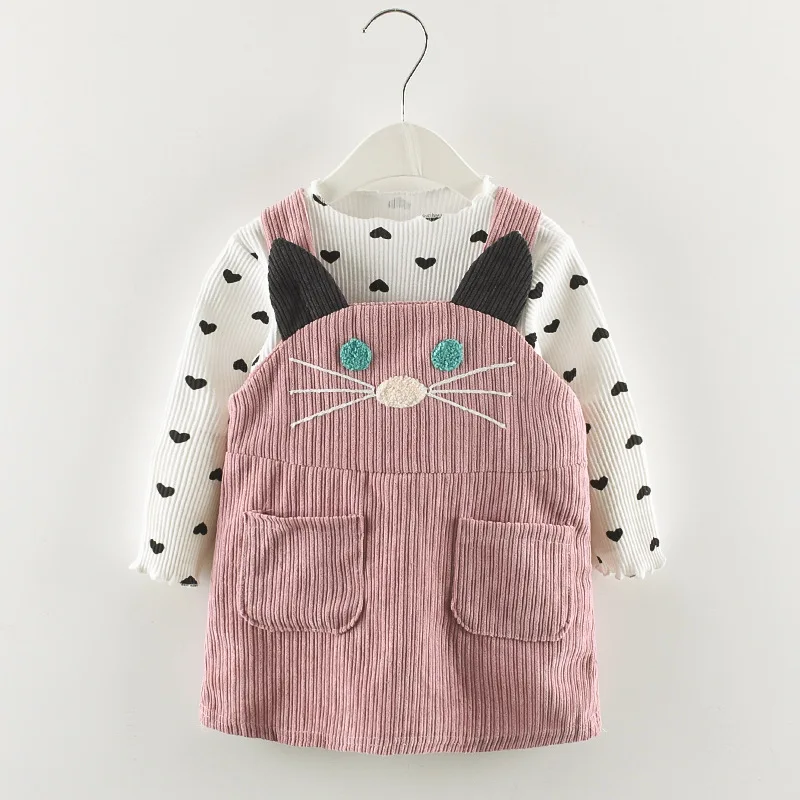 Новинка Осень зима 2020 комплекты одежды для девочек Повседневная футболка с