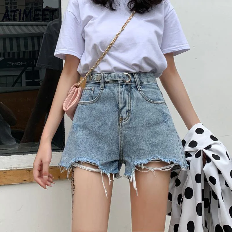 

New Women Fashion Denim Shorts Summer Casual Style Ripped Jeans