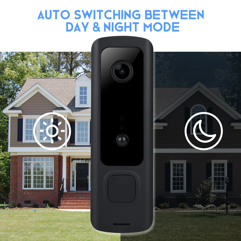 Самый дешевый видеодомофон 1080P водонепроницаемый беспроводной с Wi-Fi дверной