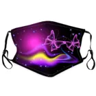 Регулируемая повязка на голову для Хэллоуина, 3d маска для лица с принтом бабочки, детская моющаяся многоразовая маска для лица для мальчиков и девочек, черные маски