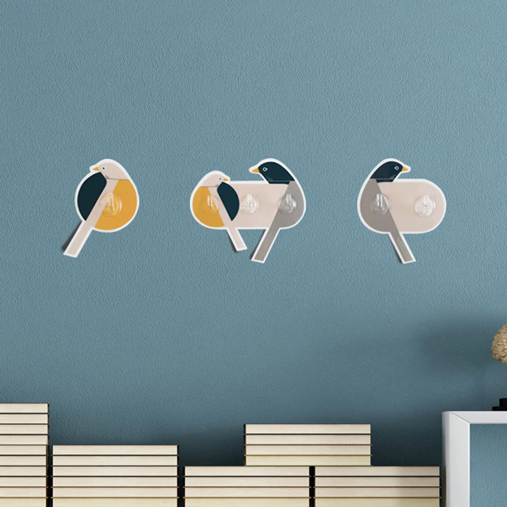 Мультфильм птица крючки клей без сверления Ванная комната Кухня Настенные
