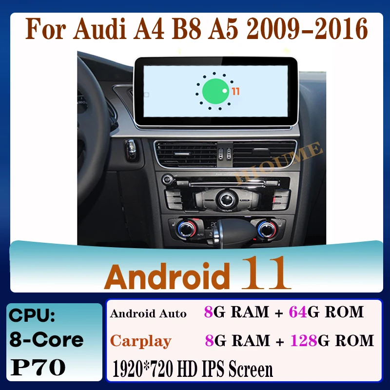 

Android 11 4G LTE 8 ядер 8 + 128G Автомобильный DVD Радио мультимедийный плеер GPS навигация для Audi A4 A4L A5 2009-2017 10,25 дюймовый экран