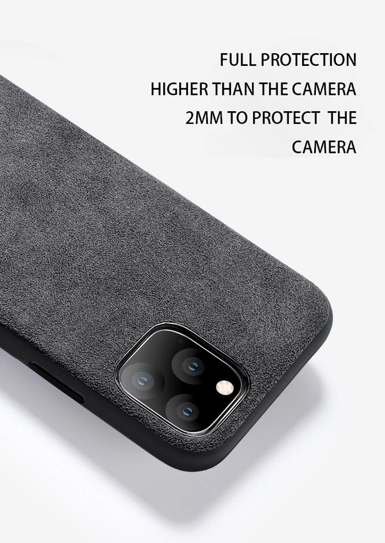 Роскошный замшевый кожаный чехол для телефона Apple iPhone 11 12 13 Mini Pro Max 6 6S 7 8 Plus X Xr Xs MAX с