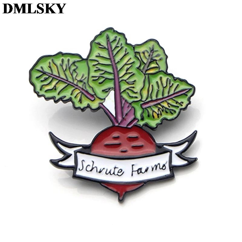 DMLSKY офис ТВ шоу Дуайт Шрут Металлические Булавки эмалевые Броши для женщин