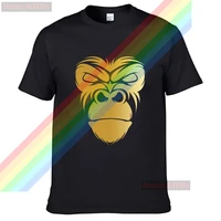 gorilla with a withered yellow face men women summer 100 cotton black tees male newest top popular normal tee shirts unisex