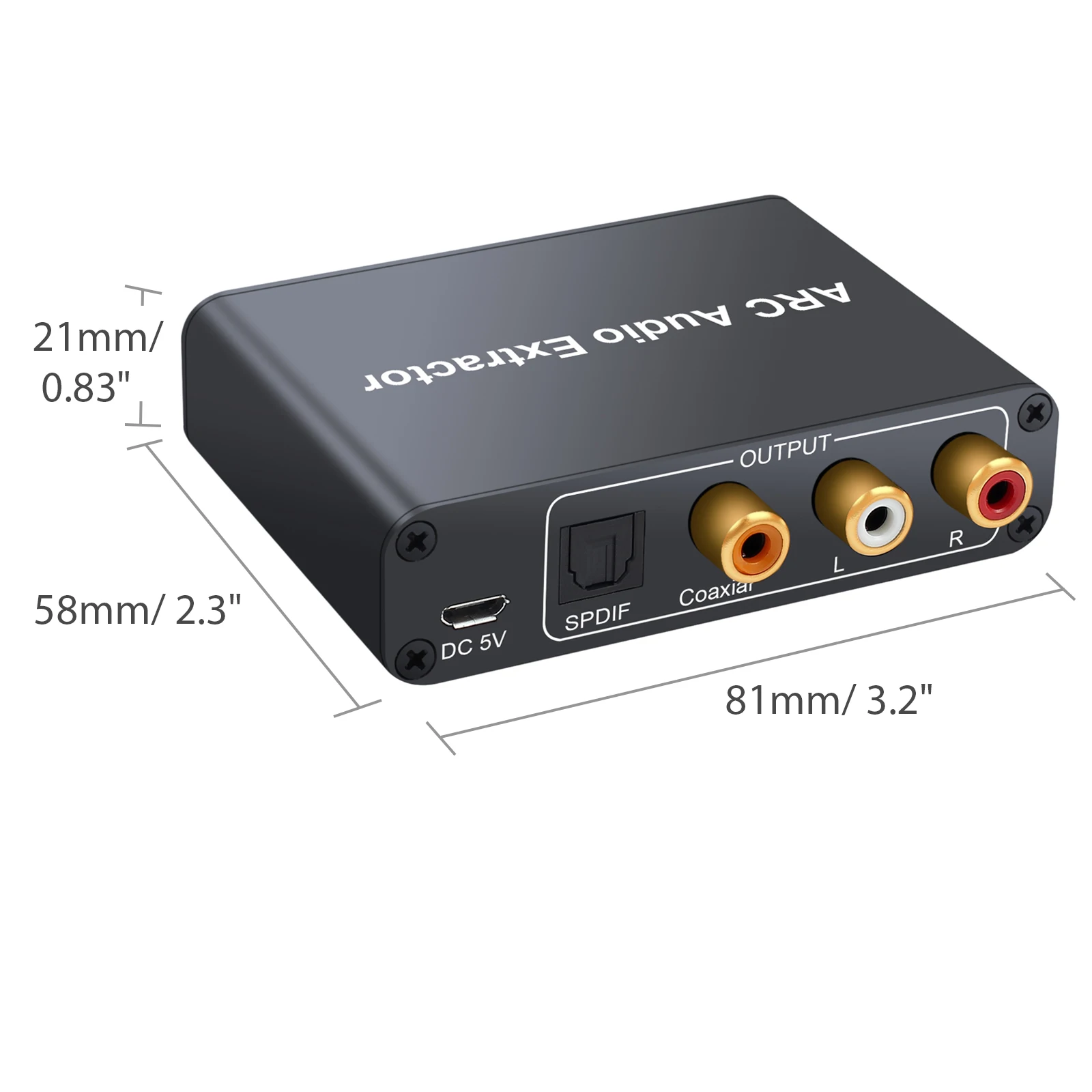 ЦАП-преобразователь eSYNiC 192 кГц HDMI-совместимый аудиовывод RCA L/R коаксиальный SPDIF 3 5