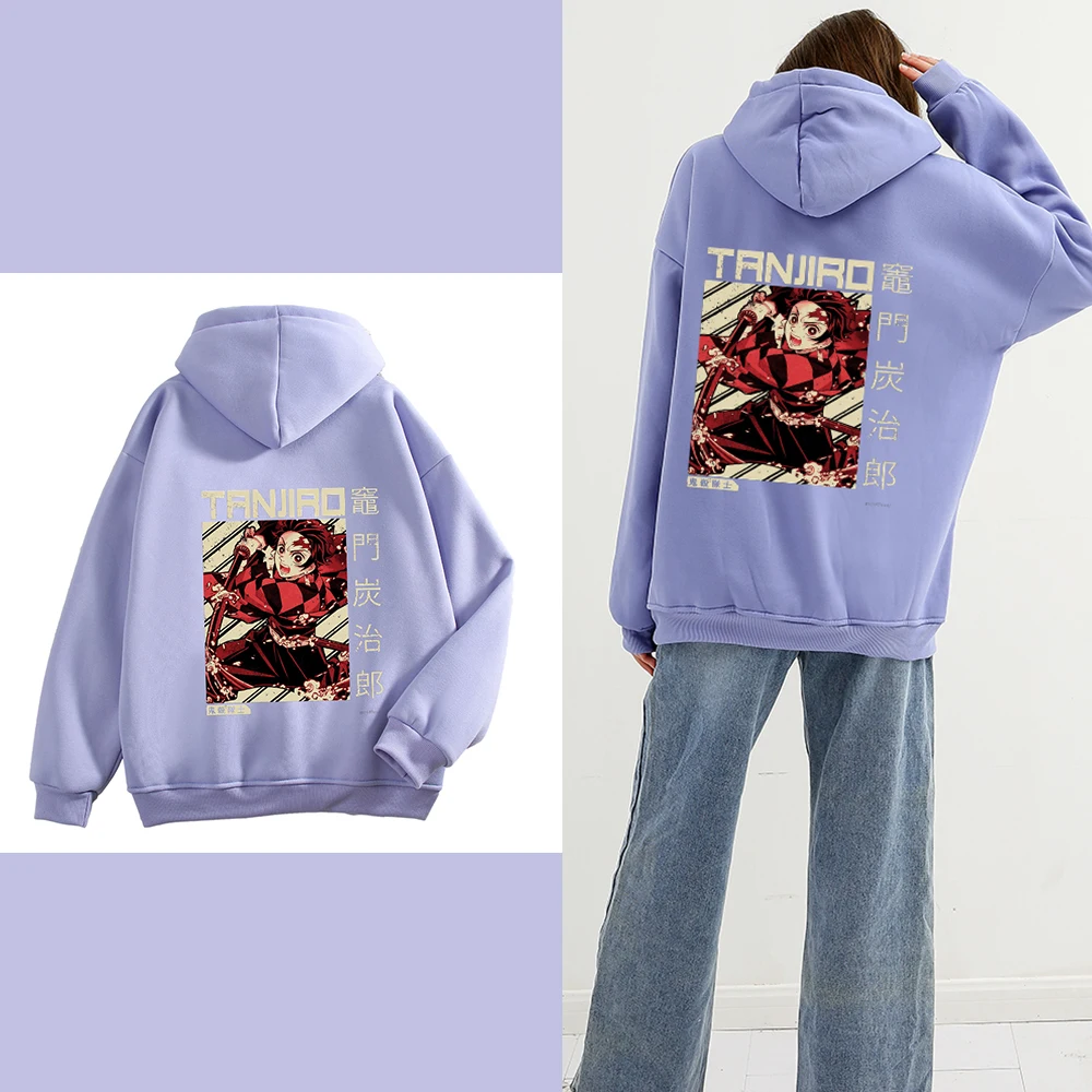 

Fashion Anime Print Hoodie Goth Aesthetic Streetwear Harajuku Oversized Graphic Sweatshirt Long Sleeve Chic Sweetshirt for Girls