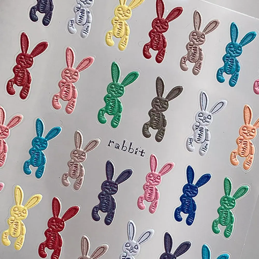 

Rabbit Crooked Duck Three-dimensional 5D Carved Nail Sticker Cartoon Nail Sticker DIY Nail Decals Nail Art Decorations