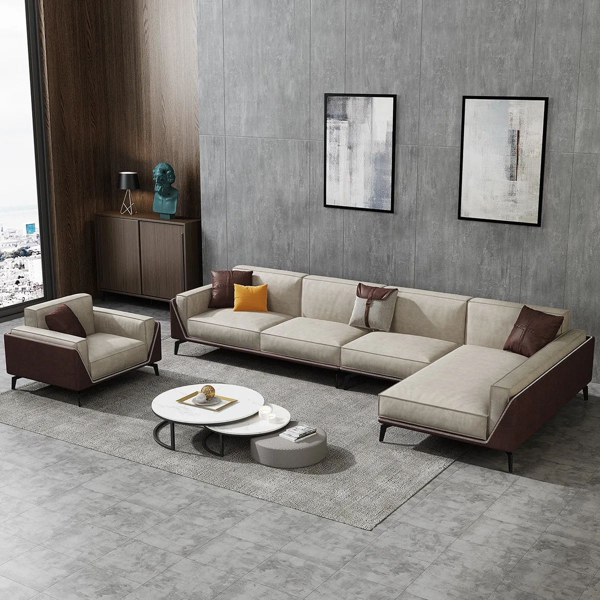 Секционный диван sofasofa секционный гостиная мебель комплект тканевый