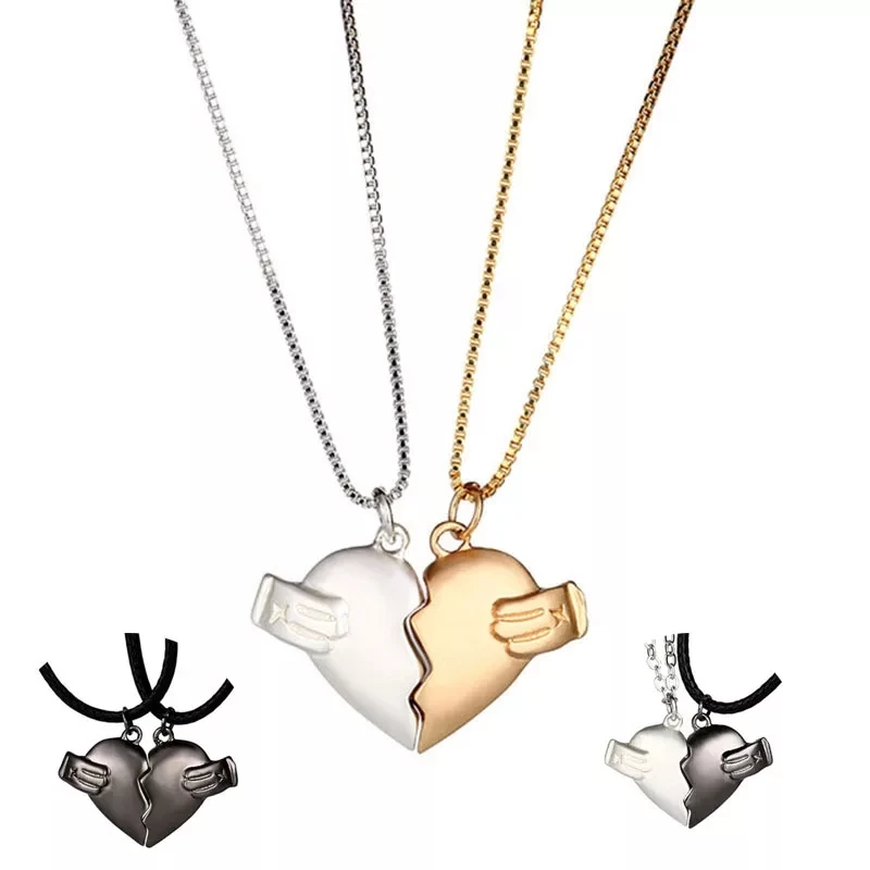 

New Designs Heart Necklace Jewelry Pendant Chain Choker Men Necklace For Couple Women Lover Male Female Boy Girls Gift
