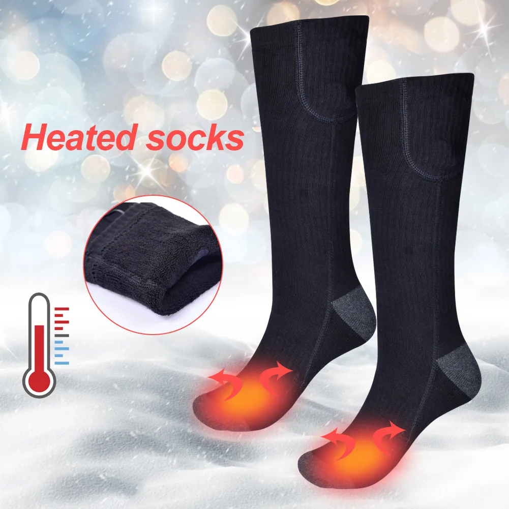 

Electric Thermal Winter Warm Foot Sock Stockings Battery Heated Socks Insole Cotton Men's Women's Heating Skiing Cycling Socks