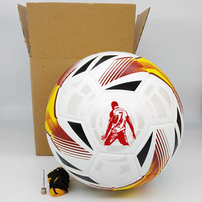 

Футбольный мяч с логотипом на заказ, размер 5, высококачественный футбольный мяч из полиуретана для командных матчей, футбольных тренировок...
