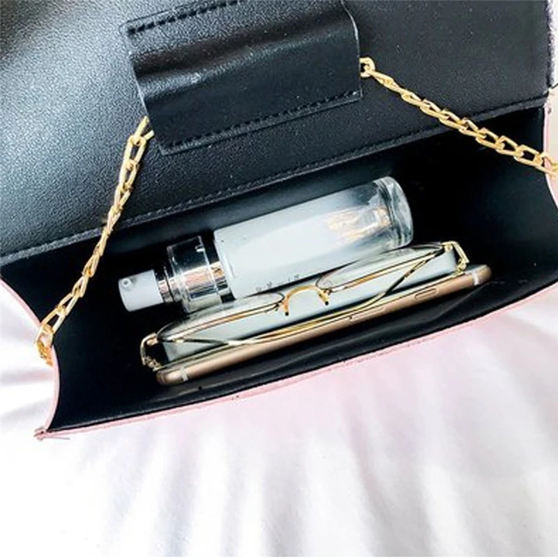 

Hot Womens Ladies Sequined Flax Leather Envelope Clutch Evening Shoulder Chain Bag Colorful Messenger Bags Storage