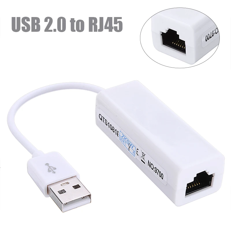 Сетевой преобразователь RJ45 Lan USB 2 0 к LAN Ethernet адаптер кабель разделитель