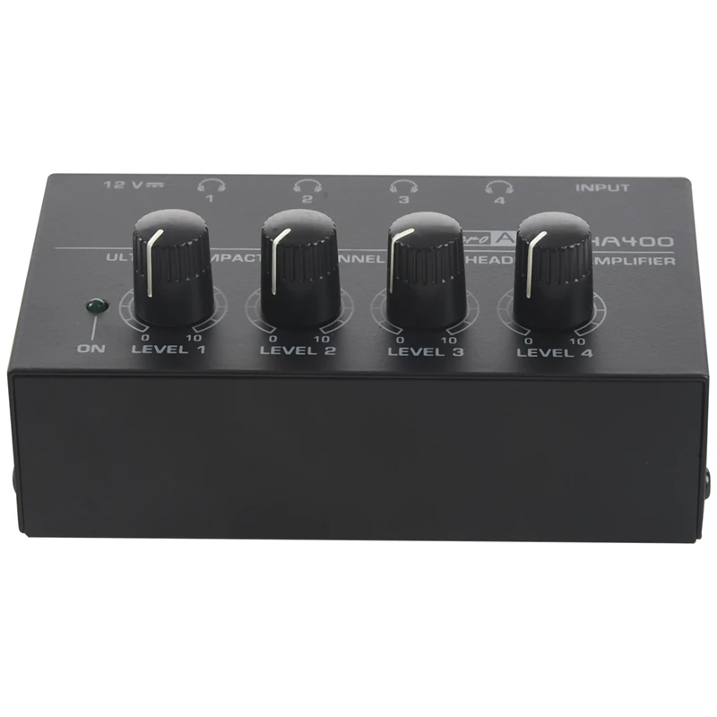 

Eu Plug,Ha400 Ultra-Compact 4 Channels Mini Audio Stereo Headphone Amplifier With Power Adapter Black