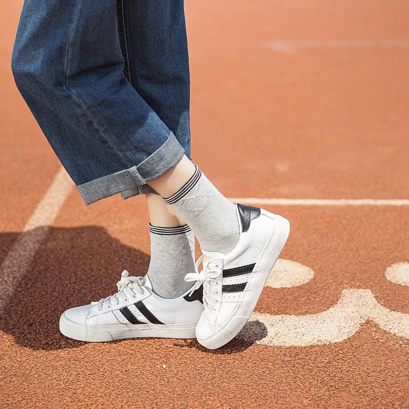 Популярные однотонные женские короткие носки сетчатые без пятки хлопковые