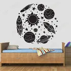 Космос Звезды пространство для девочек и мальчиков комнаты подарки его Спальня космический корабль виниловые наклейки на стены искусства подвеска в виде космонавта и планеты наклейки домашний Декор наклейки S329